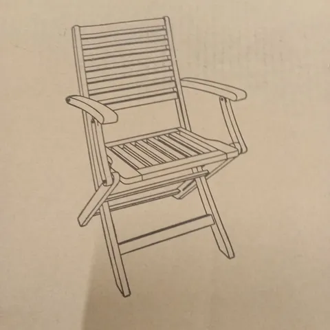 BOXED SET OF 2 PLUMLEY FOLDING GARDEN CHAIRS 