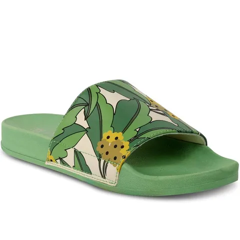 REGATTA ORLA KIELY GREEN TROPICAL SLIDERS SIZE 6