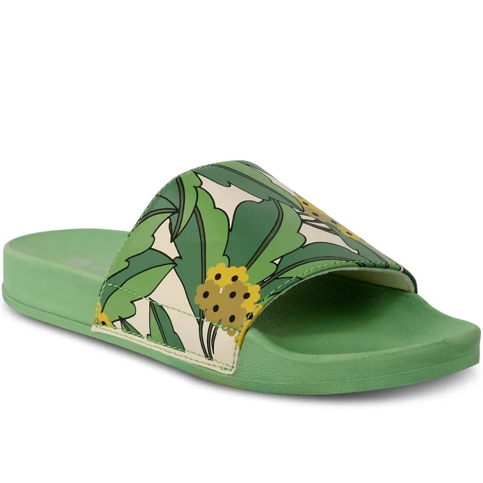 REGATTA ORLA KIELY GREEN TROPICAL SLIDERS SIZE 6