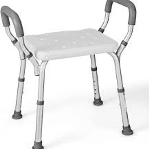 BOXED COSTWAY SHOWER BATH CHAIR 6 ADJUSTABLE HEIGHT NON-SLIP BATHTUB STOOL