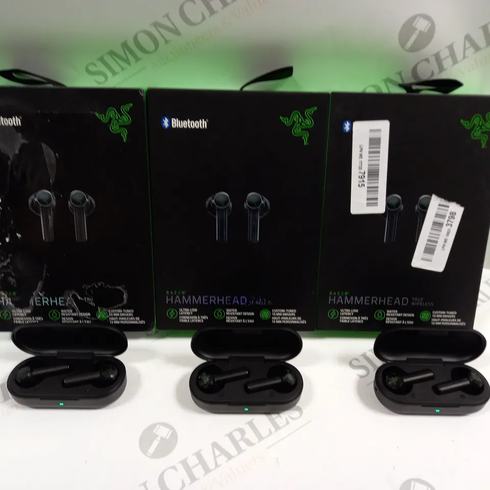 3 X BOXED RAZER HAMMERHEAD TRUE WIRELESS EARPHONES