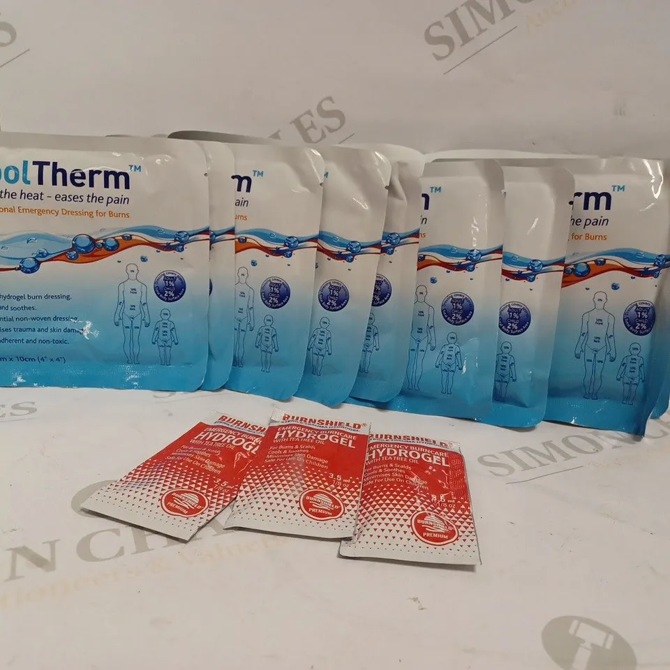 BOX OF 10 COOLTHERM PROFESSIONAL EMERGENCY DRESSINGS FOR BURNS 