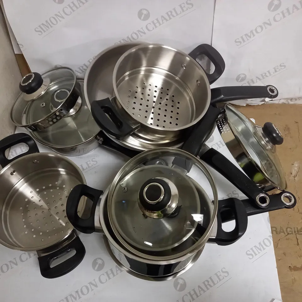 MORPHY RICHARDS 8 PIECE PAN SET