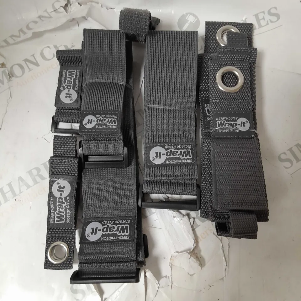 BOXED WRAP IT HEAVY DUTY STORAGE STRAPS IN GREY 