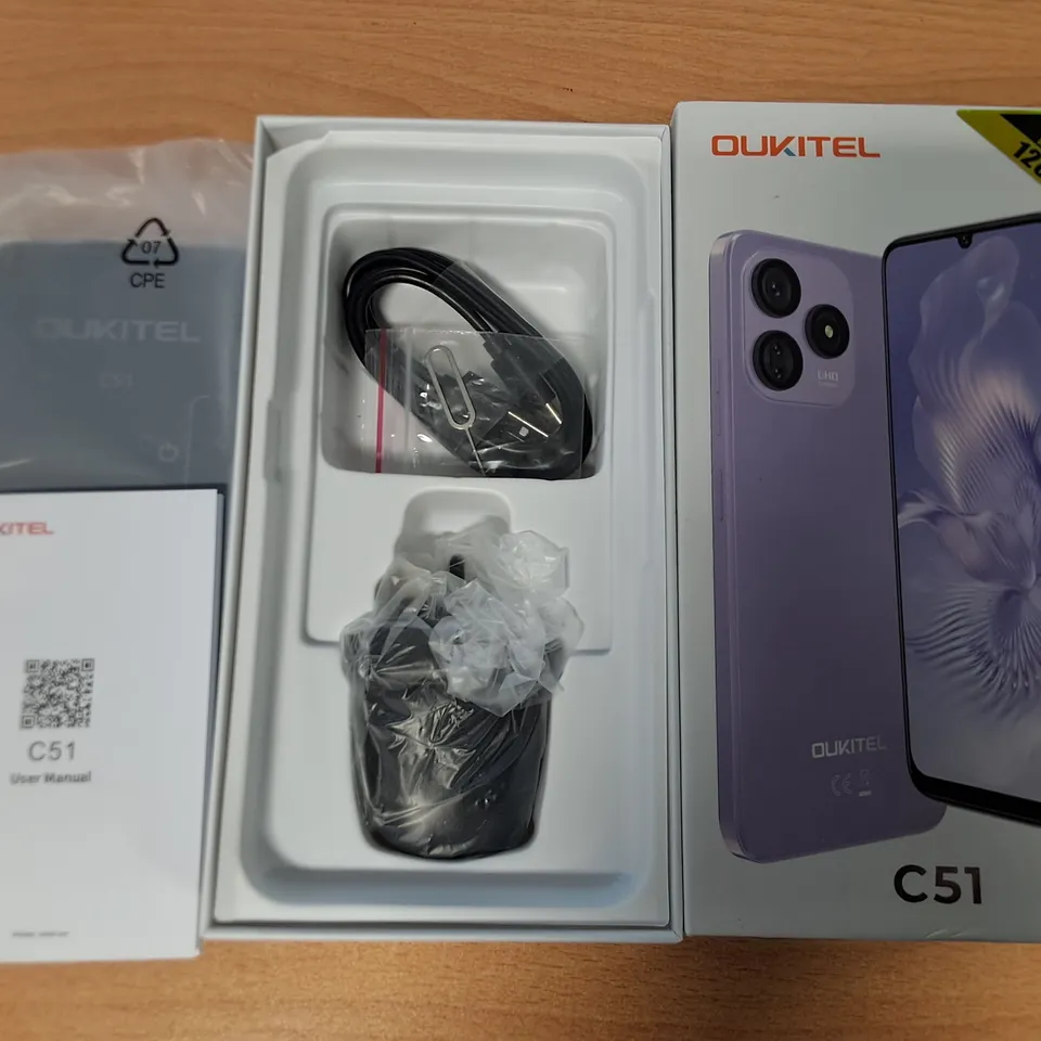 BOXED OUKITEL C51 128GB SMARTPHONE IN BLACK
