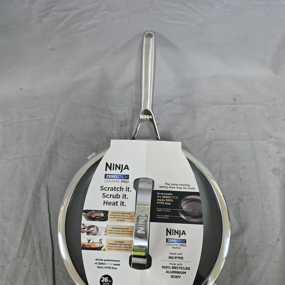NINJA CERAMIC PRO ZERO-STICK 26CM SAUTE PAN – STAINLESS HANDLE