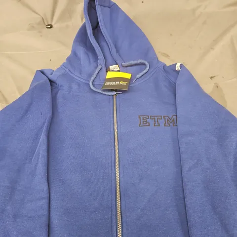 REGATTA PROFESSIONAL BLUE ZIP HOODIE WITH ETM LOGO SIZE XXL