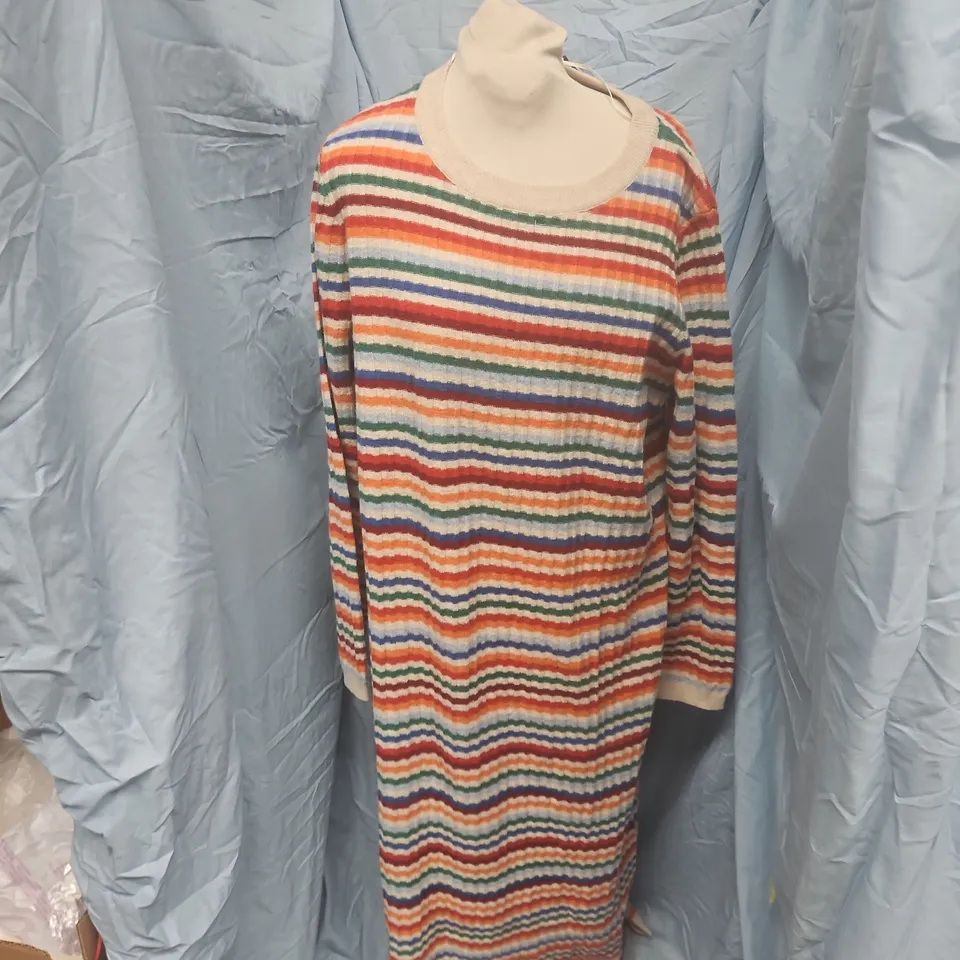 SEASALT CORNWALL WALL PENNY DRESS MERINO – MAZE TOMATO MULTI, UK 18
