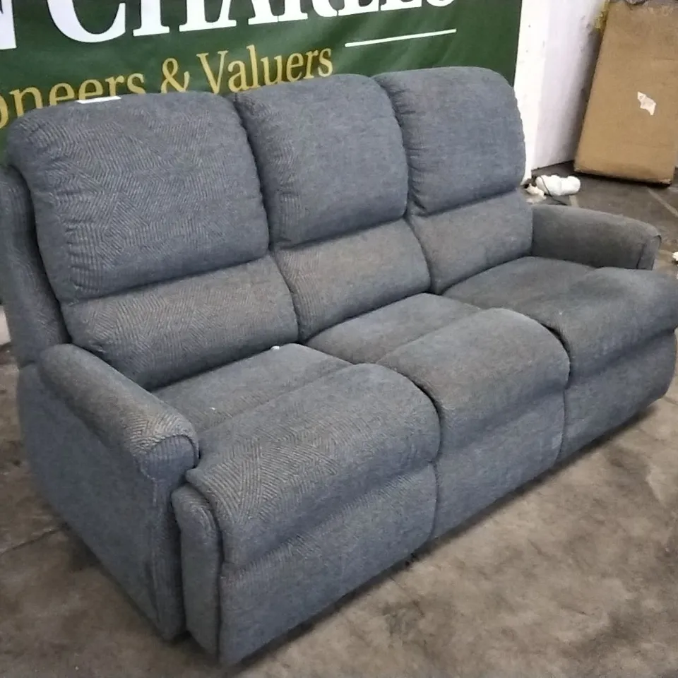 QUALITY BRITISH DESIGNED & MANUFACTURED G PLAN NEWMARKET 3 SEATER SOFA SCALE COBALT FABRIC 