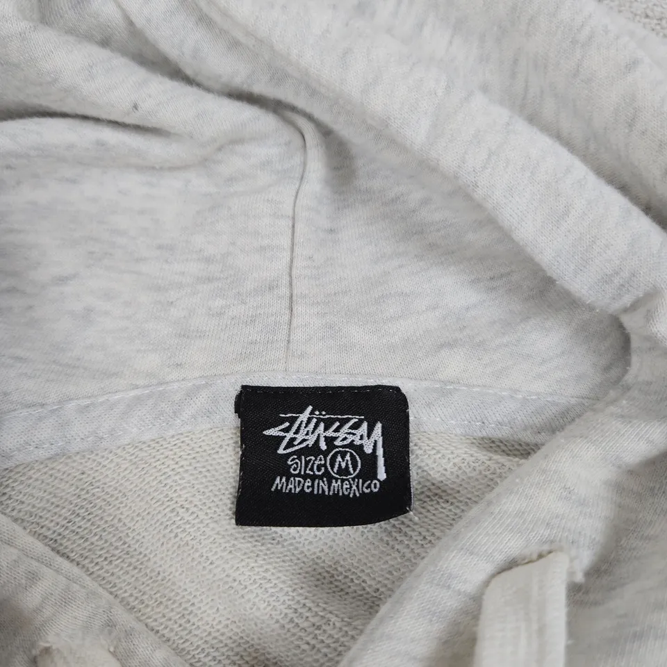 STÜSSY GREY HOODIE, SIZE M (UK), MADE IN MEXICO
