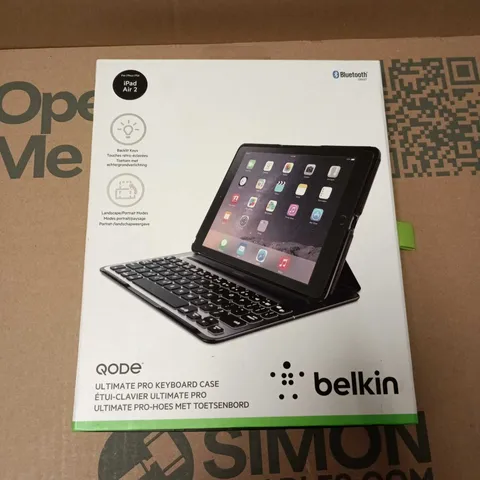 BOXED BELKIN QODE ULTIMATE KEYBOARD PRO CASE FOR IPAD AIR 2 (MISSING PART)