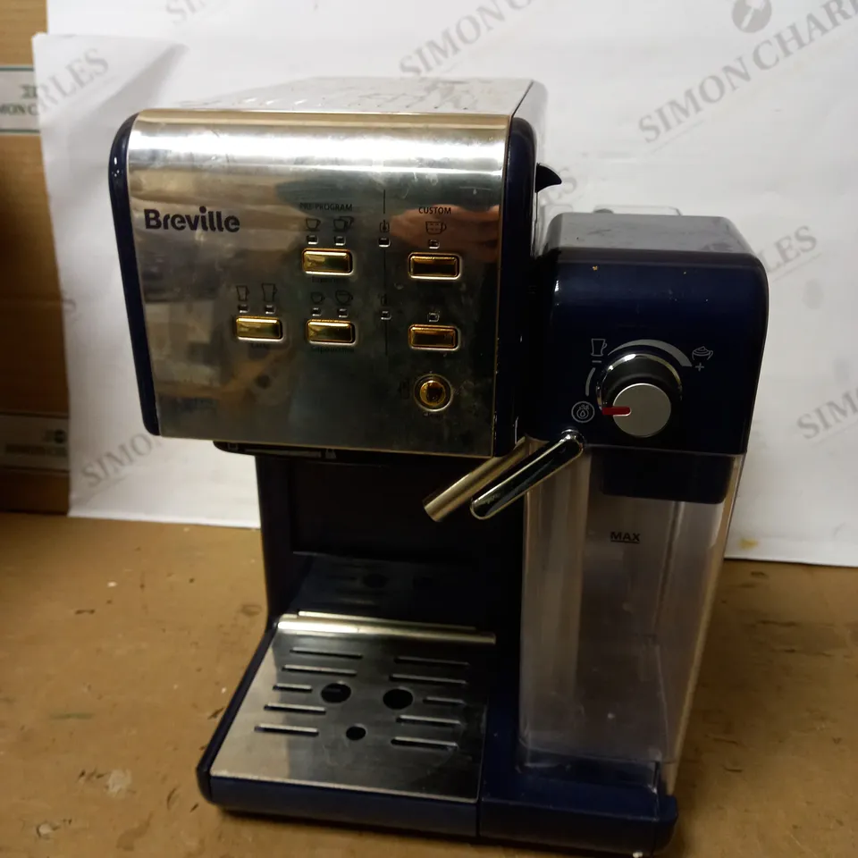 BREVILLE ONE-TOUCH COFFEEHOUSE COFFEE MACHINE - NAVY BLUE
