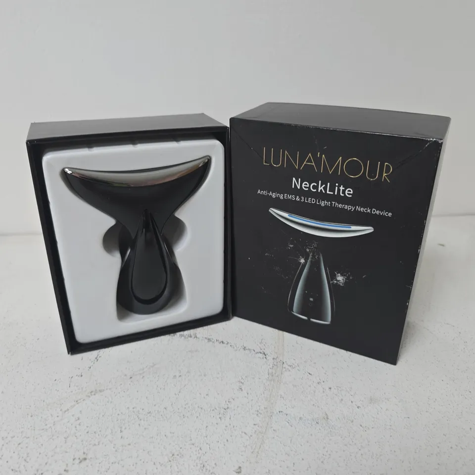BOXED LUNA'MOUR NECKLITE ANTI-AGING EMS & 3 LED LIGHT THERAPY NECK DEVICE