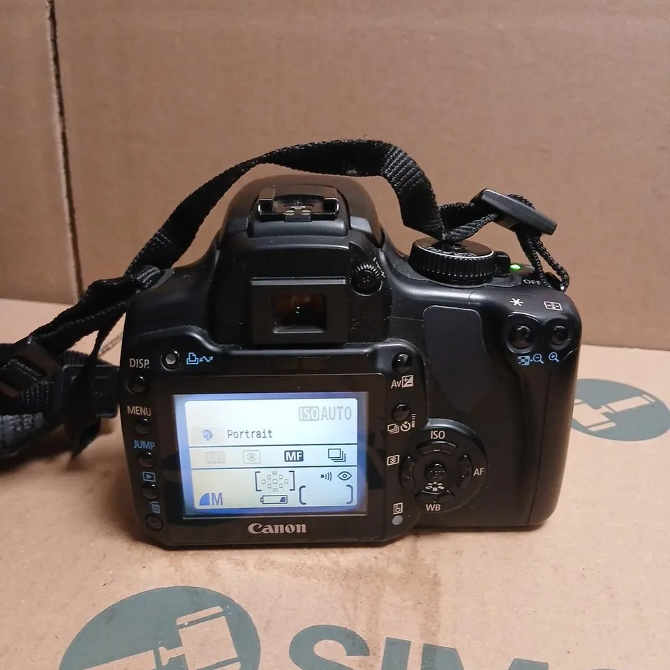 CANON EOS DSLR WITH 18-55MM KIT LENS AND TAMRON 70-300MM LENS – INCLUDES CAPS, HOODS AND CARRY BAG