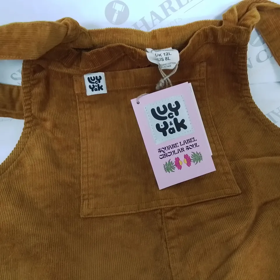 LUCY & YAK ORGANIC DENIM ORIGINAL DUNGAREES - UK 12L