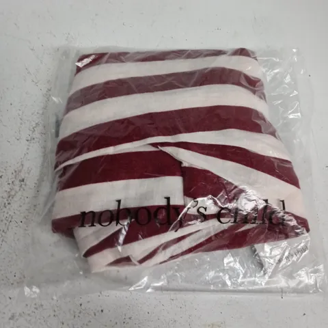 BAGGED NOBODYS CHILD PETITE REESE TROUSERS IN RED/WHITE - UK 16