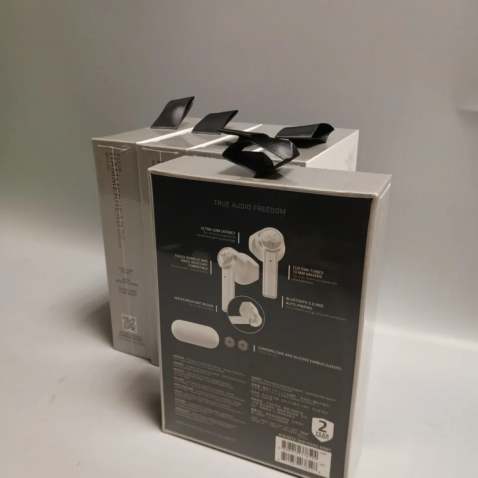 LOT OF 5 SEALED BOXED RAZER WIRELESS HEADPHONES IN MERCURY