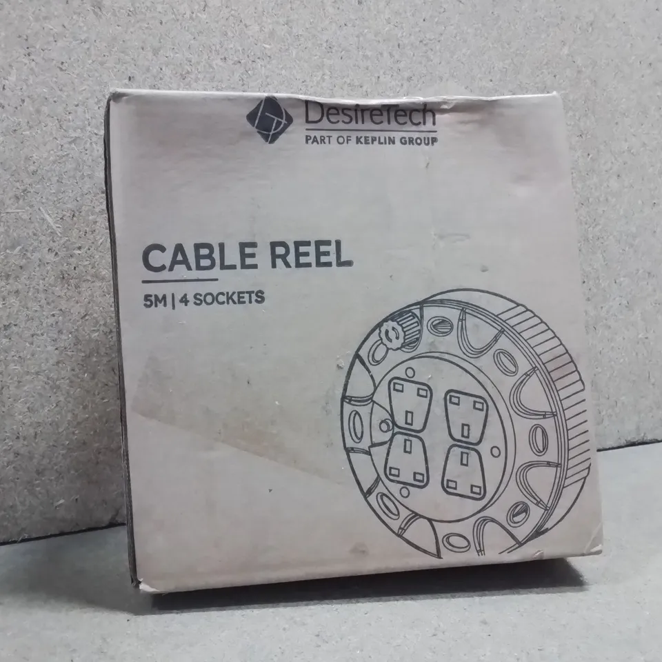 BOXED 5M CABLE REEL WITH 4 SOCKETS 