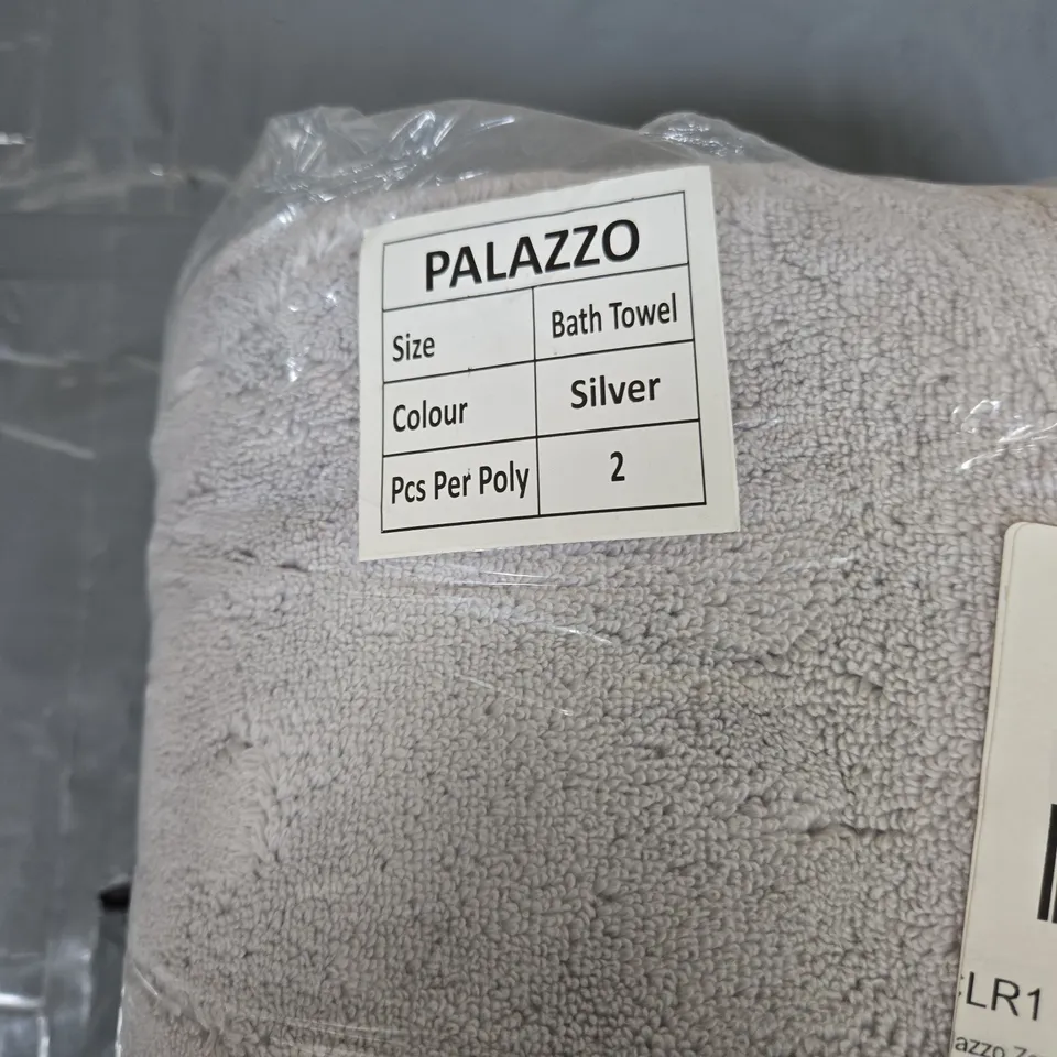 DEYONGS PALAZZO ZERO TWIST BATH TOWEL – SILVER (800GSM), PACK OF 2