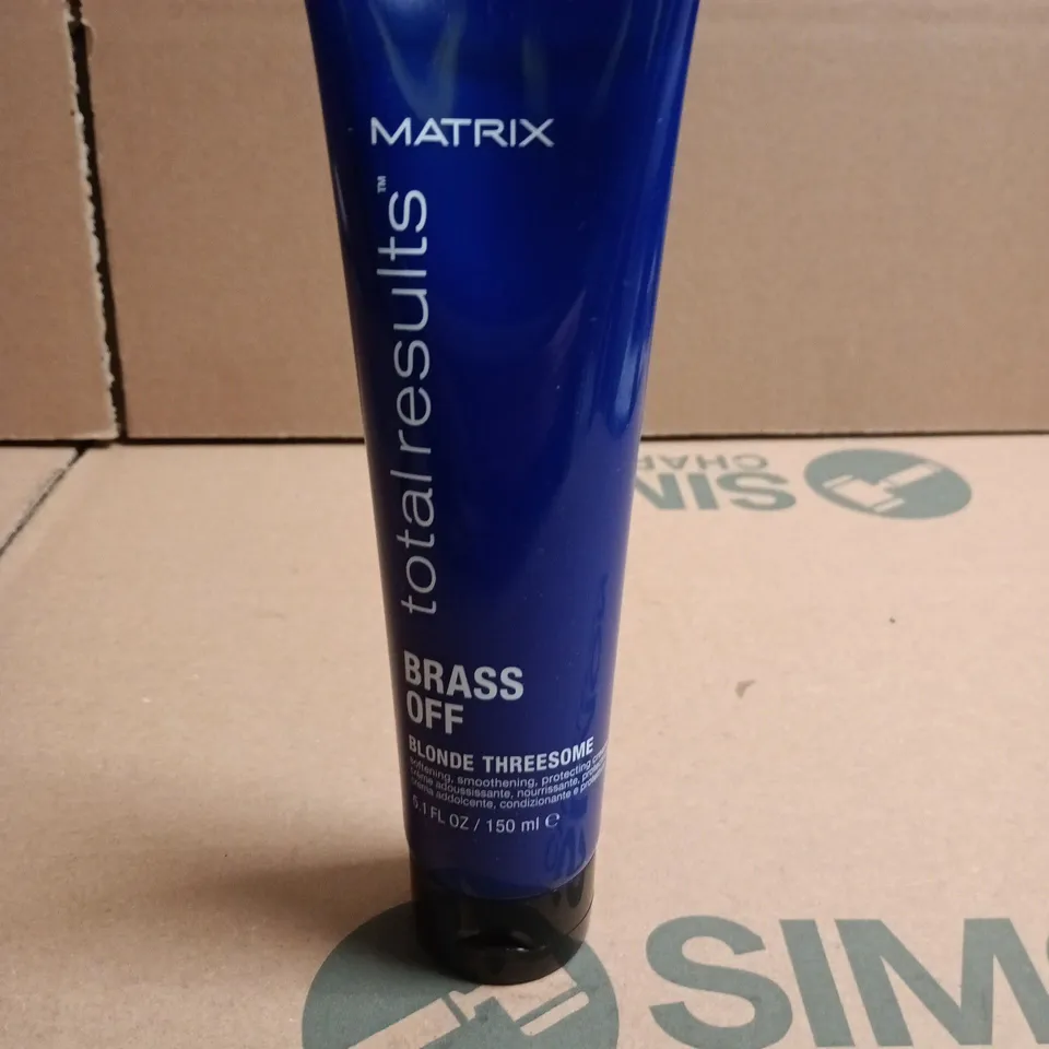 BOX OF APPROXIMATELY 24 TUBES OF MATRIX BRASS OFF PROTECTING CREAMS 150ML PER TUBE