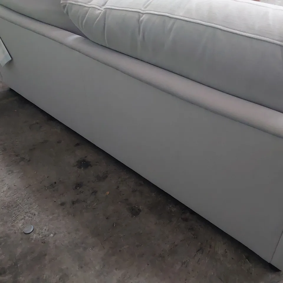 QUALITY BRITISH DESIGNER LOUNGE Co. THREE SEATER SOFA LIGHT GREY FABRIC 