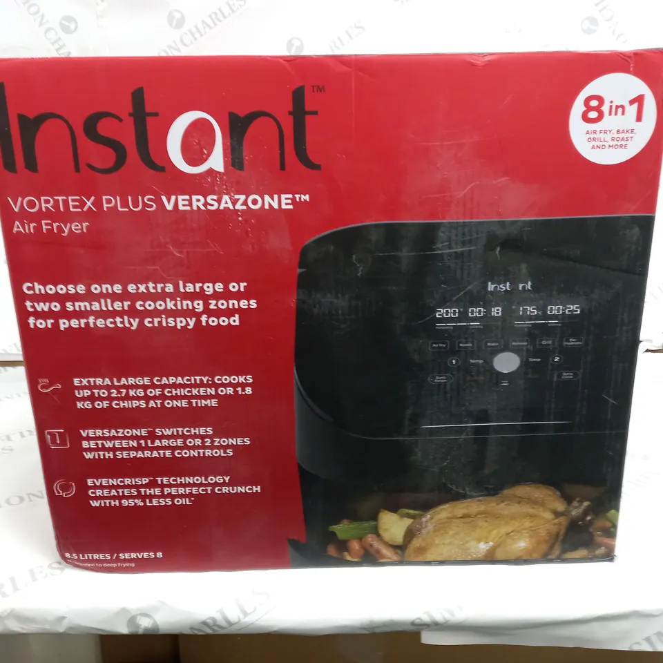 BOXED INSTANT VORTEX PLUS VERSAZONE AIR FRYER 