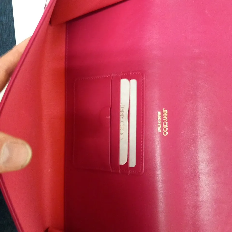 JIMMY CHOO RED CLUTCH BAG