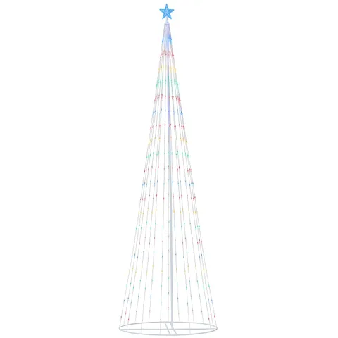 Noxed Neo 10ft White Waterfall LED Outdoor Christmas Tree Light Cascading Star Tree with 5m Lead Multi Function Modes
