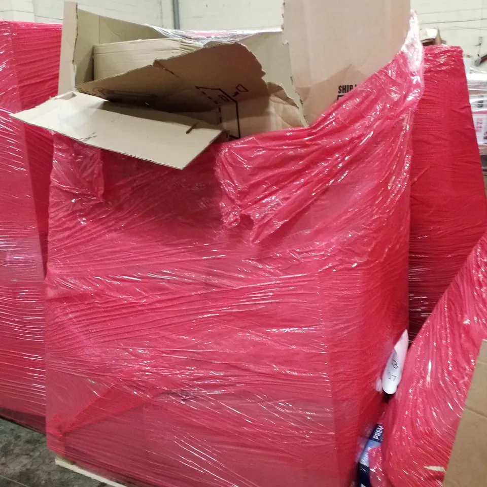 PALLET OF ASSORTED PRODUCTS INCLUDING PARASOL BASE, DEHUMIDIFIER, ELECTRIC BBQ, OFFICE CHAIR