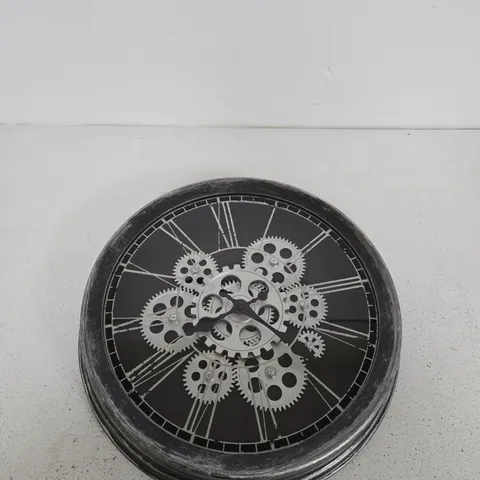 ROUND SKELETON GEAR CLOCK β INDUSTRIAL STYLE WALL CLOCK