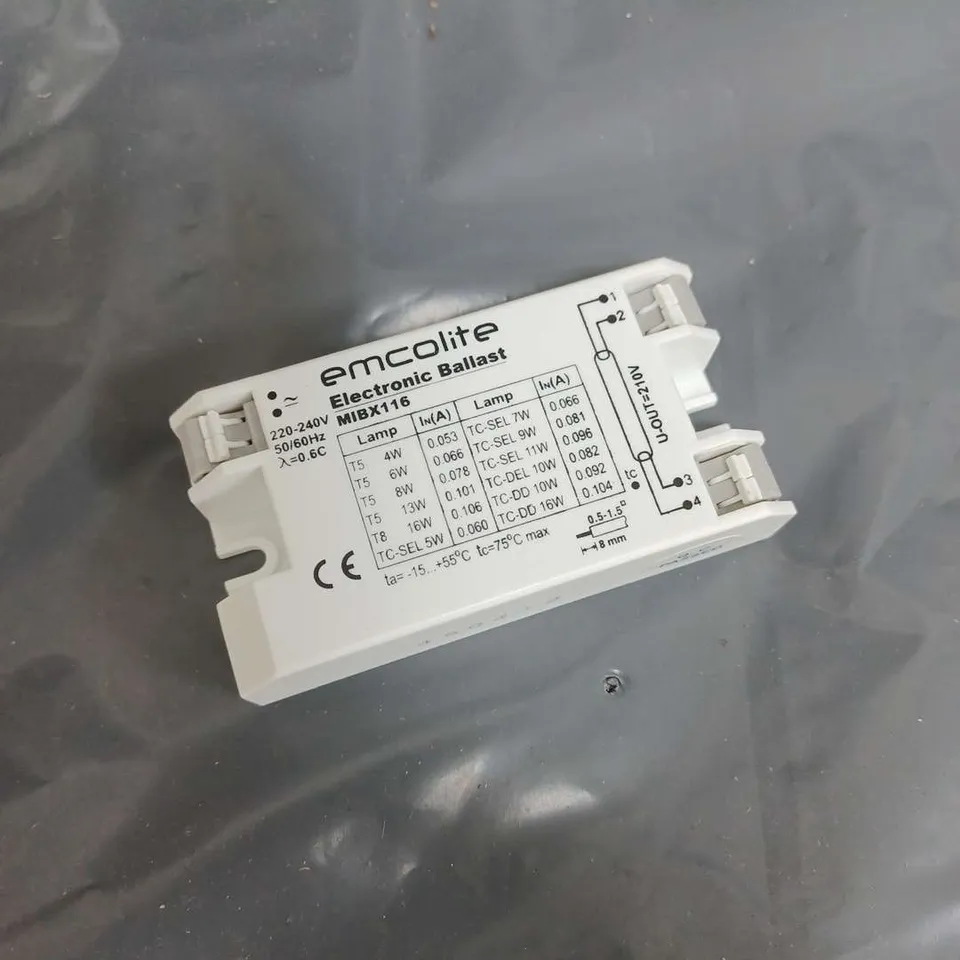 APPROXIMATELY 20 EMCOLITE MIBX116 ELECTRONIC BALLASTS 