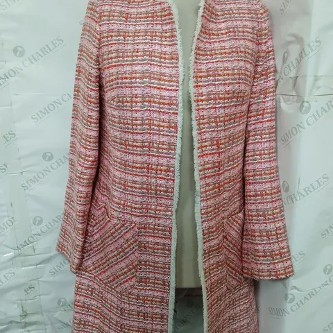 HELENE BERMAN ALICE TWEED JACKET IN PINK SIZE 12