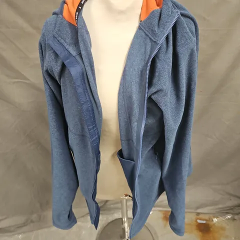 PASSENGER PINEGROVE RECYCLED FLEECE POLARTEC HOODIE IN DARK DENIM MARL SIZE M