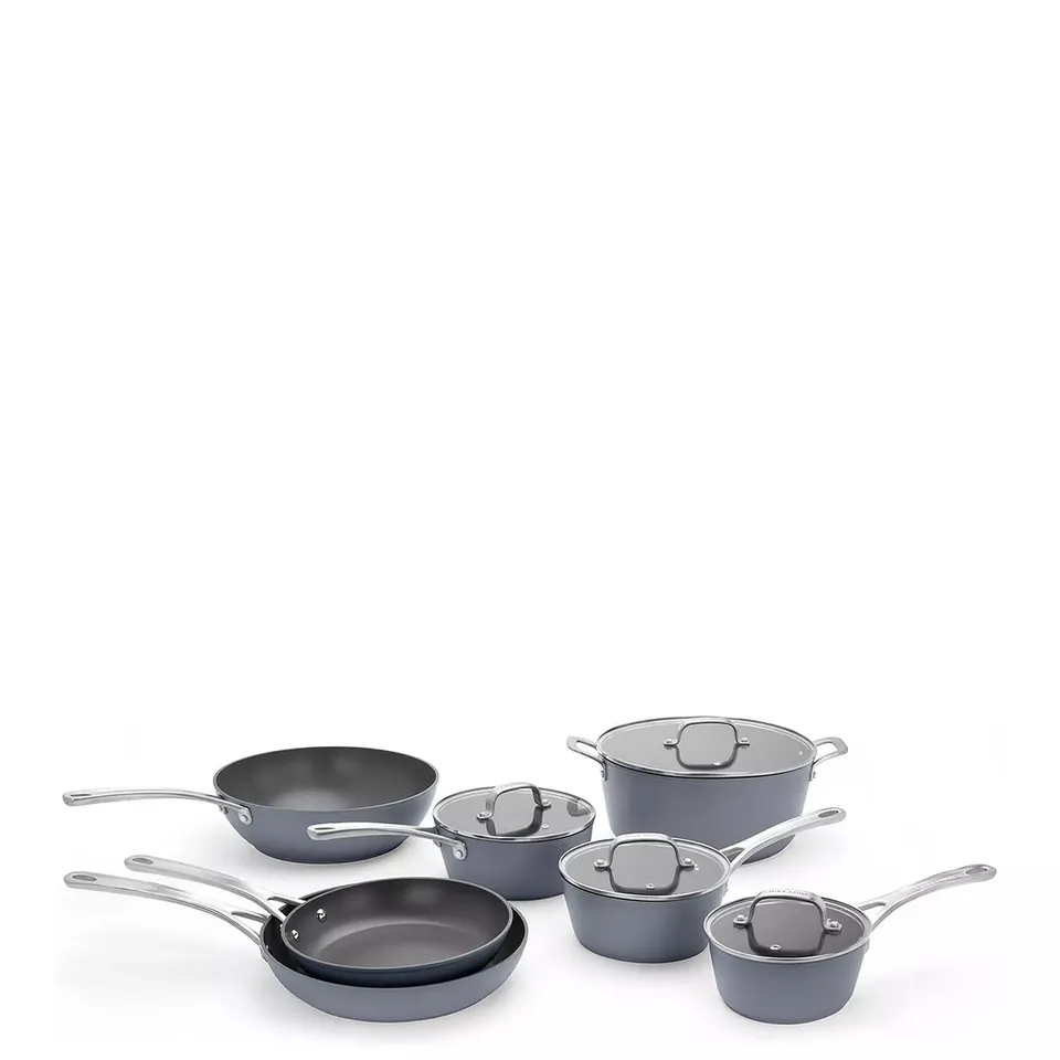 BOXED LAURA ASHLEY APPROXIMATELY 7 PIECE PAN SET - SLATE (1 BOX)