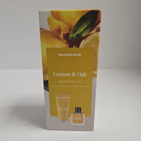 BOXED AND SEALED MANCAVE LEMON & OAK FRAGRANCE SET β 50ML EDT + 200ML SHOWER GEL