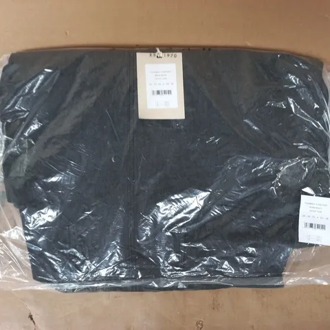 BAGGED JIGSAW CHAMBRAY A LINE SKIRT IN BLACK SIZE UK 10