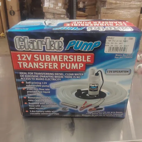 BOXED CLARKE STP12 12V SUBMERSIBLE TRANSFER PUMP