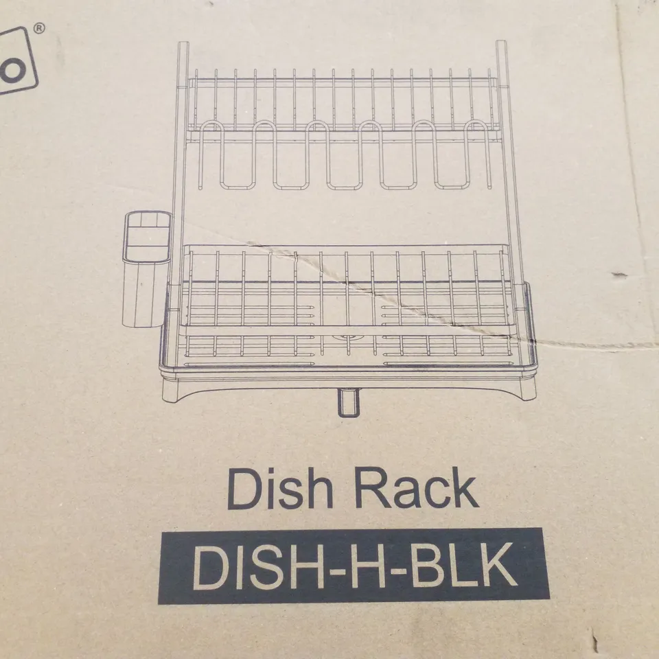 BOXED NEO  BLACK 2 TIER CHROME PLATE DISH DRAINER (1 BOX)