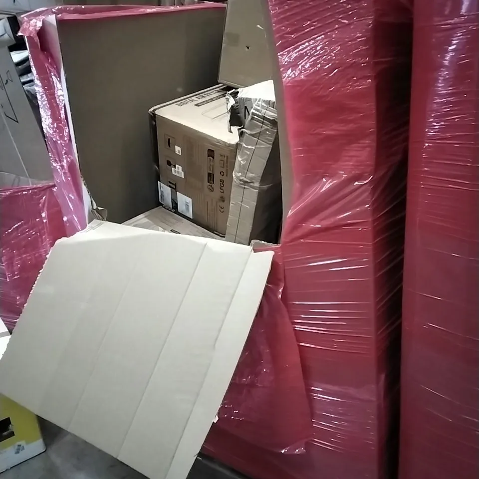 PALLET OF ASSORTED HOUSEHOLD GOODS AND PRODUCTS TO INCLUDE; WATERBRUSH, FULL LENGTH MIRROR, AIR FRYER ETC
