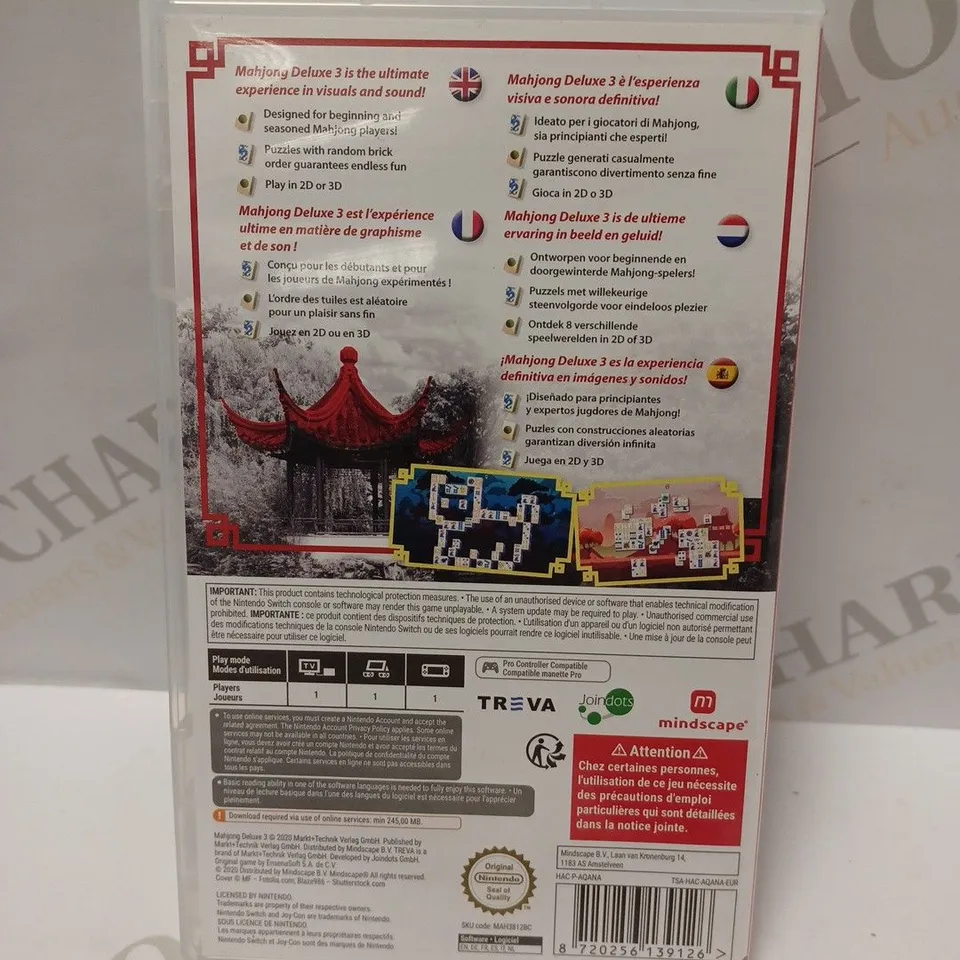 MAHJONG 3 DELUXE  - EMPTY CASE - SET OF 10