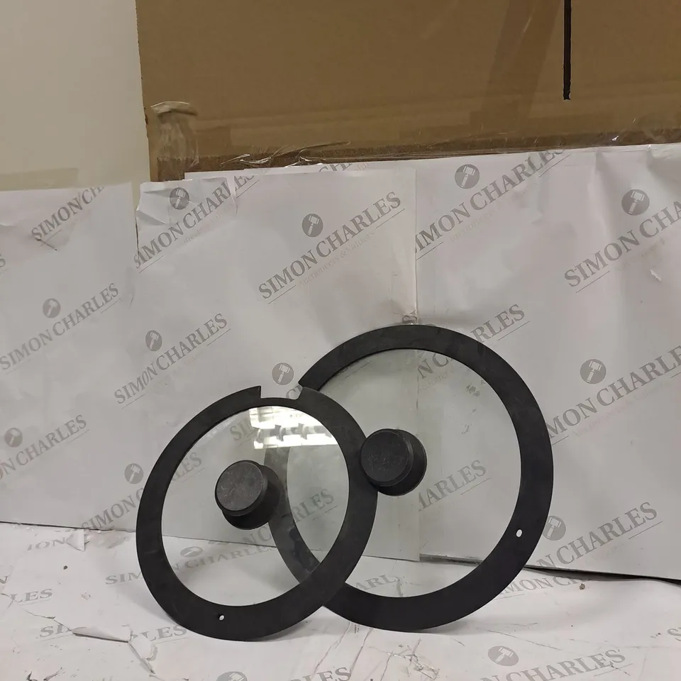 BOXED TOWER 24 & 28CM SILICONE GLASS LIDS 