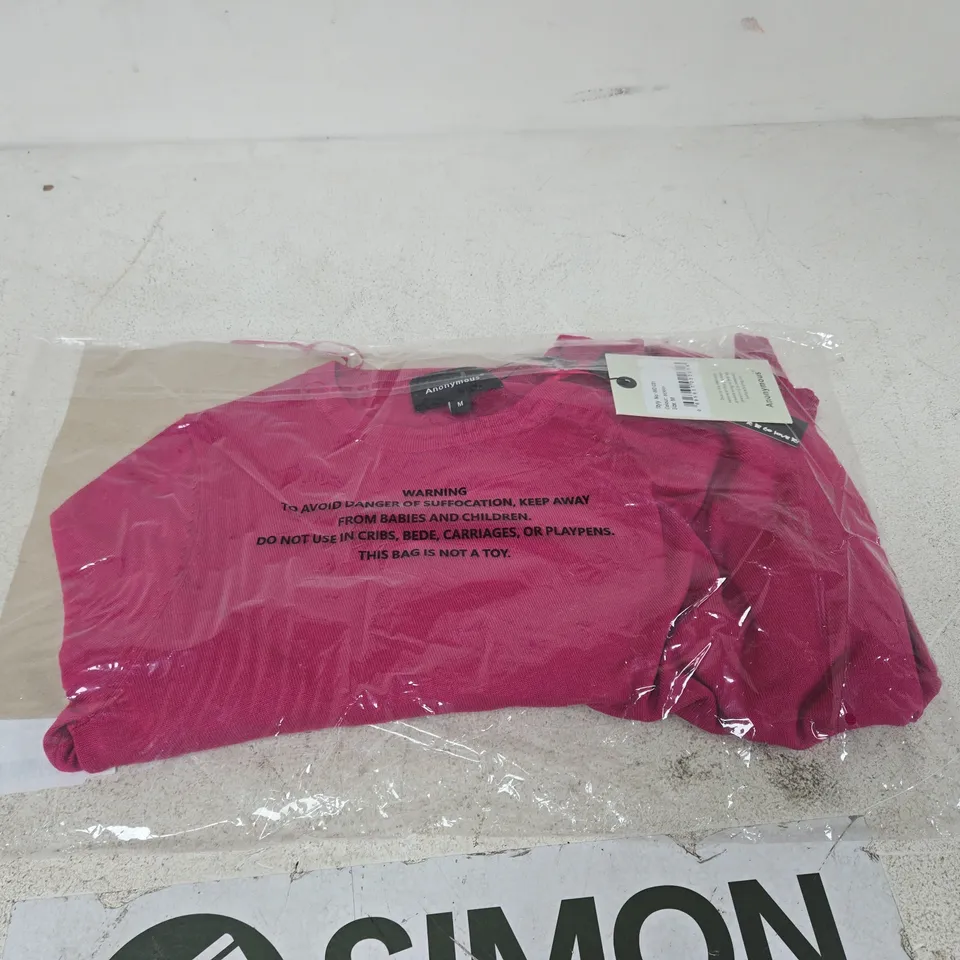ANONYMOUS BERRY KNIT TOP – WD 031, SIZE M