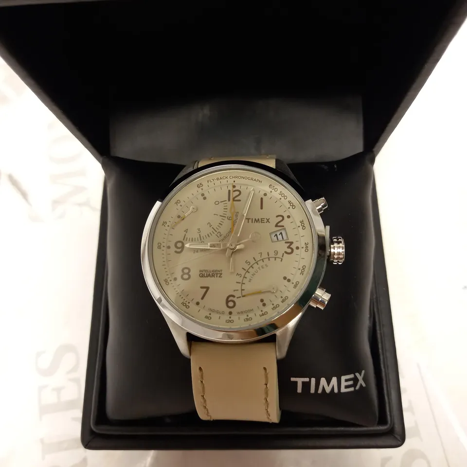 TIMEX WOMEN'S COLLECTION IA FLY BACK CREAM WRISTWATCH  RRP £139.99