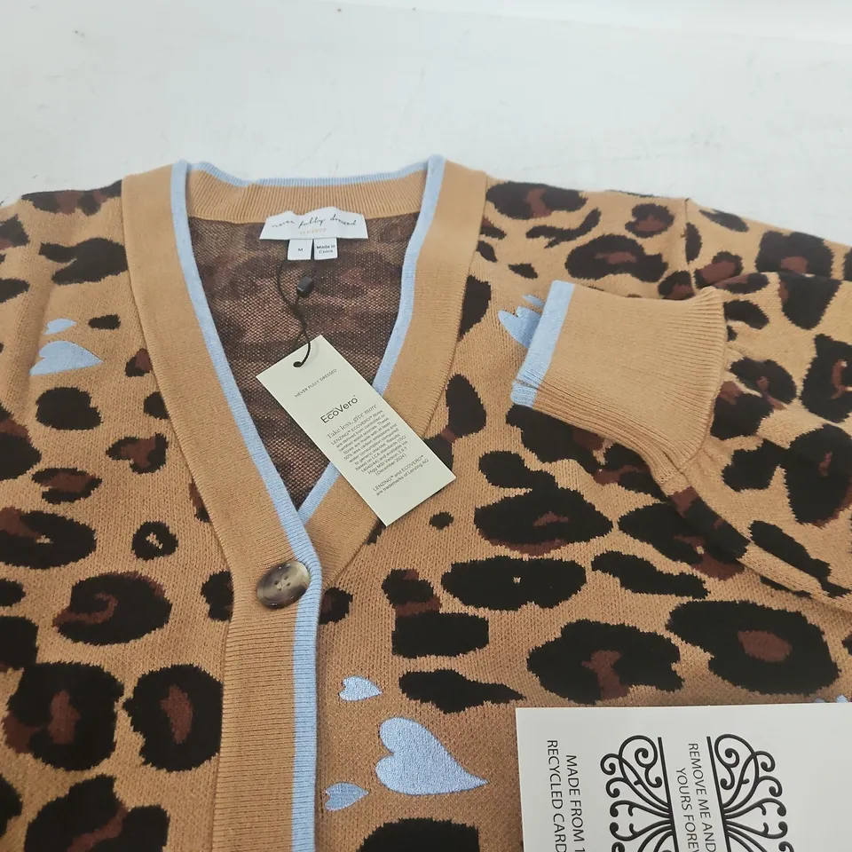 NEVER FULLY DRESSED HEART LEOPARD CARDIGAN – UK SIZE M