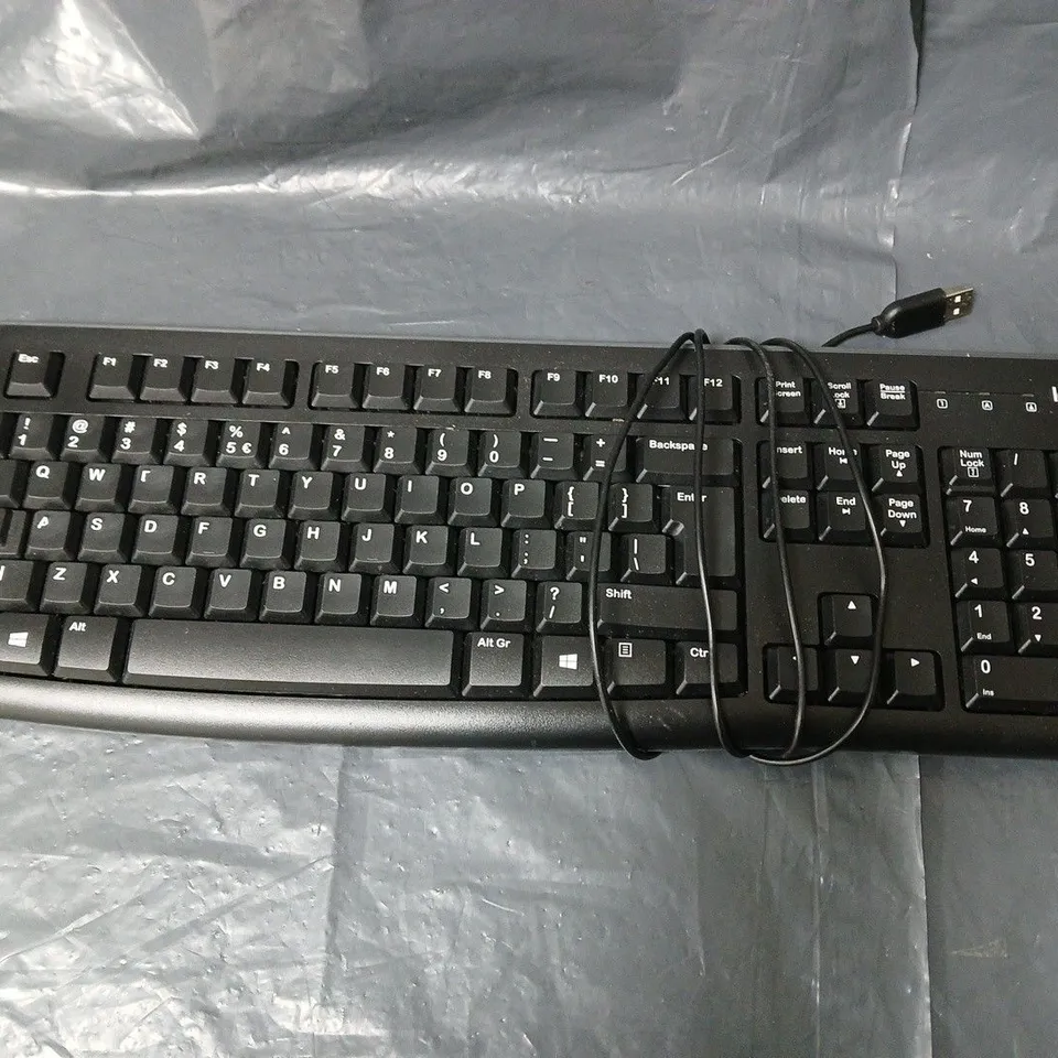 LOGITECH USB WIRED KEYBOARD – FULL-SIZE, BLACK