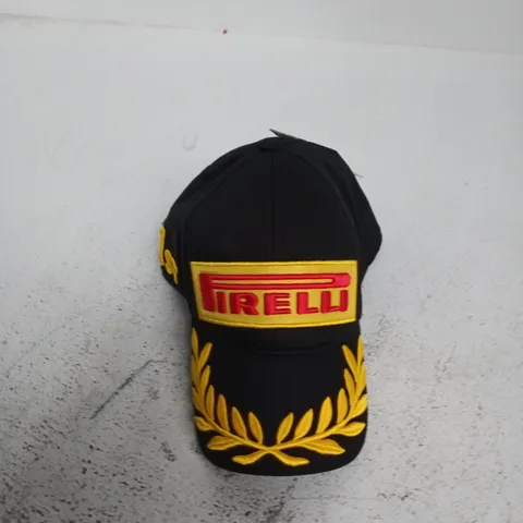 PIRELLI OFFICIAL MERCHANDISE CAP β BLACK WITH LAUREL EMBROIDERY, 1ST