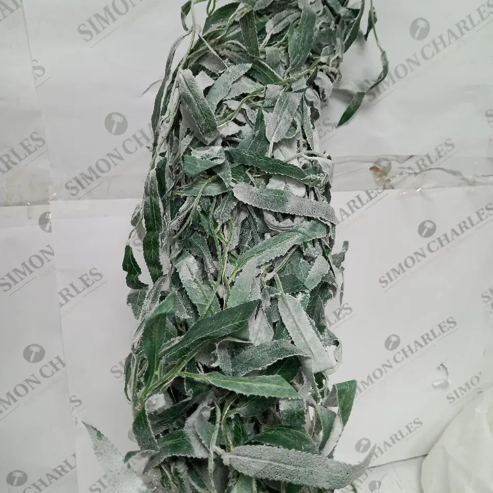 BOXED ALISON CORK 180CM PRE-LIT GREEN LEAF DETAIL INDOOR WILLOW TREE [COLLECTION ONLY]