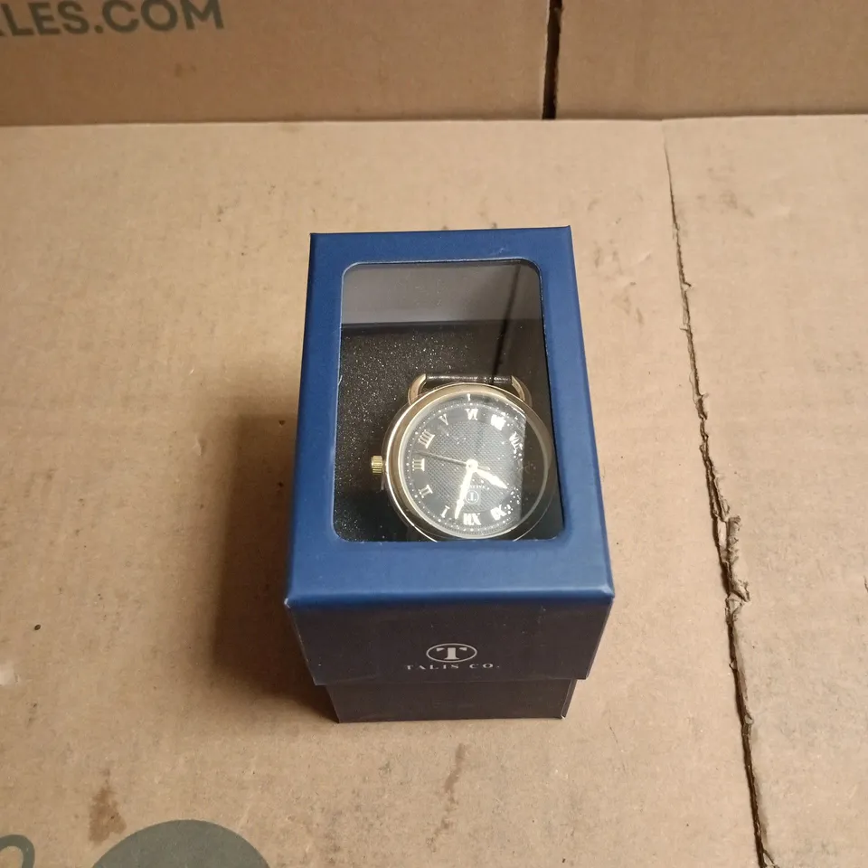 MENS TALIS CO CLASSIC WATCH – LEATHER STRAP – 3ATM WATER RESISATNT – BRAND NEW IN BOX