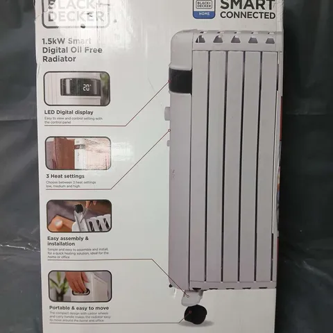 BLACK & DECKER 1.5KW SMART DIGITAL OIL FREE RADIATOR