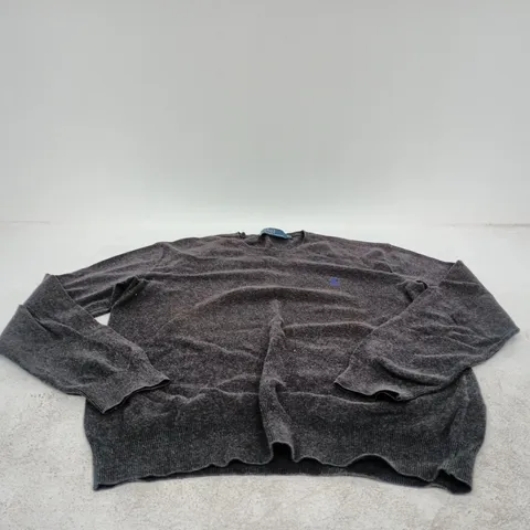 POLO RALPH LAUREN KNIT SWEATER – GREY HEATHER – SIZE S